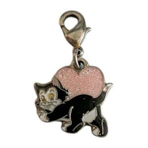 Official Disney World Figaro Pinocchio Cat Clip on Charm Bracelet Double Sided